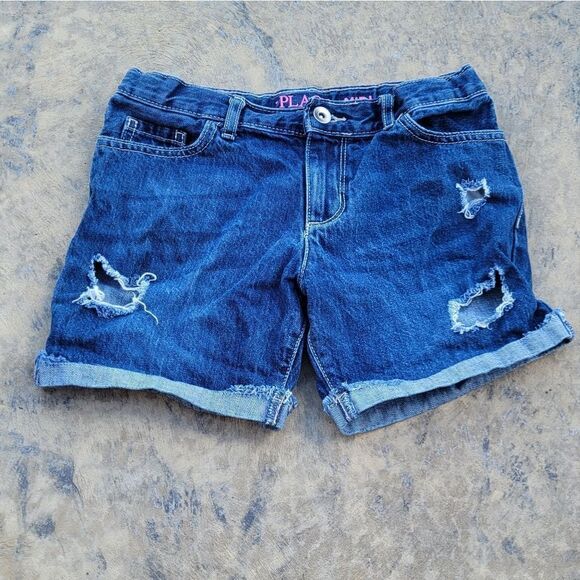 🤸‍♀️3 for 12🤸‍♂️ Girls Children’s Place Distressed Denim Shorts Pockets - Picture 1 of 5